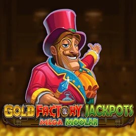 Gold Factory Jackpots Mega Moolah logo by Aurum Signature Studios DomusBet Casino