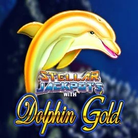 Official Jackpots logo: Dolphin Gold with Stellar Jackpots by Lightning Box Game at DomusBet Casino