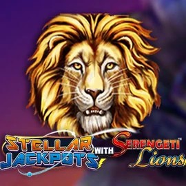 Jackpots logo of Stellar Jackpots with Serengeti Lions from Lightning Box Game at DomusBet Casino